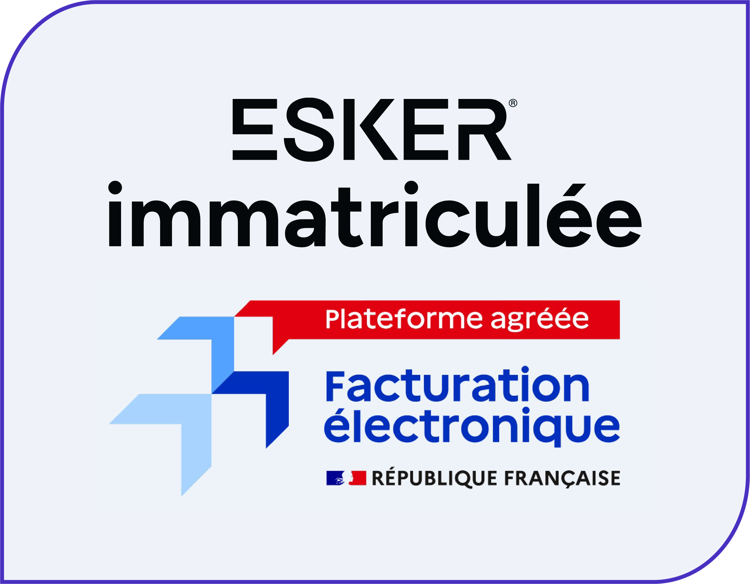 Badge immatriculation plateforme agréée