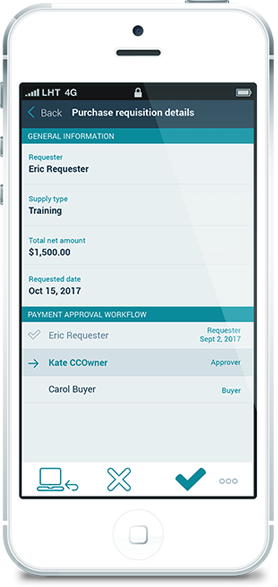 Esker's procurement requisition solution on mobile Esker's procurement requisition solution on mobile