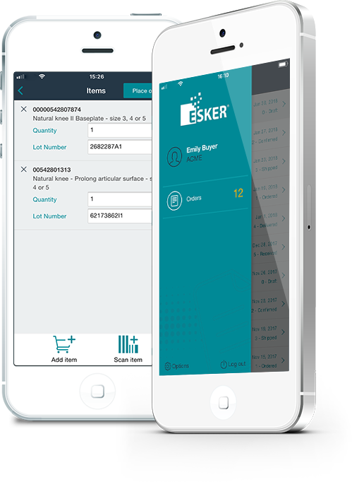 Esker's mobile ordering saves time and reduces errors Esker's mobile ordering saves time and reduces errors