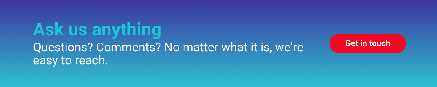 ask us anything call to action visual image button