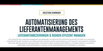 Solution Summary: Automatisierung des Lieferantenmanagements