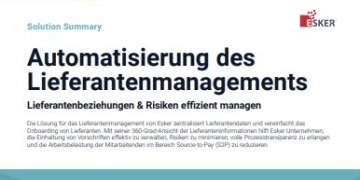 Automatisierung des Lieferantenmanagements